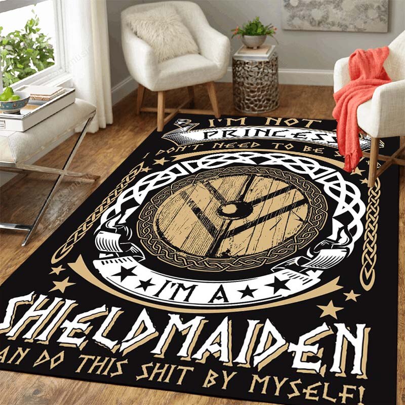 Vegvisir Shield Soft Carpet, Skull Area Rug, 3D Print -Home Decor