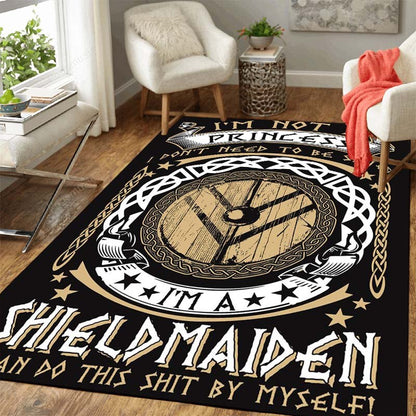 Vegvisir Shield Soft Carpet, Skull Area Rug, 3D Print -Home Decor