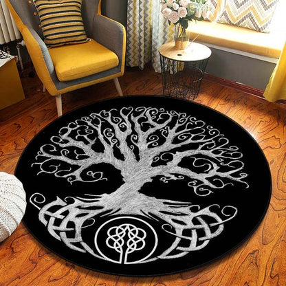 Viking Norse Mythology Print Round Carpet