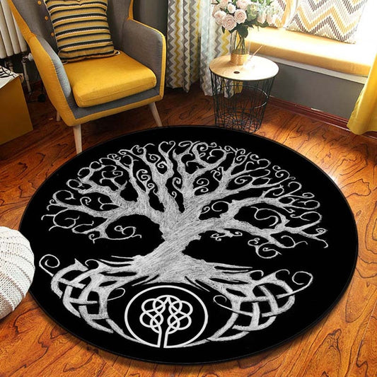 Viking Norse Mythology Print Round Carpet