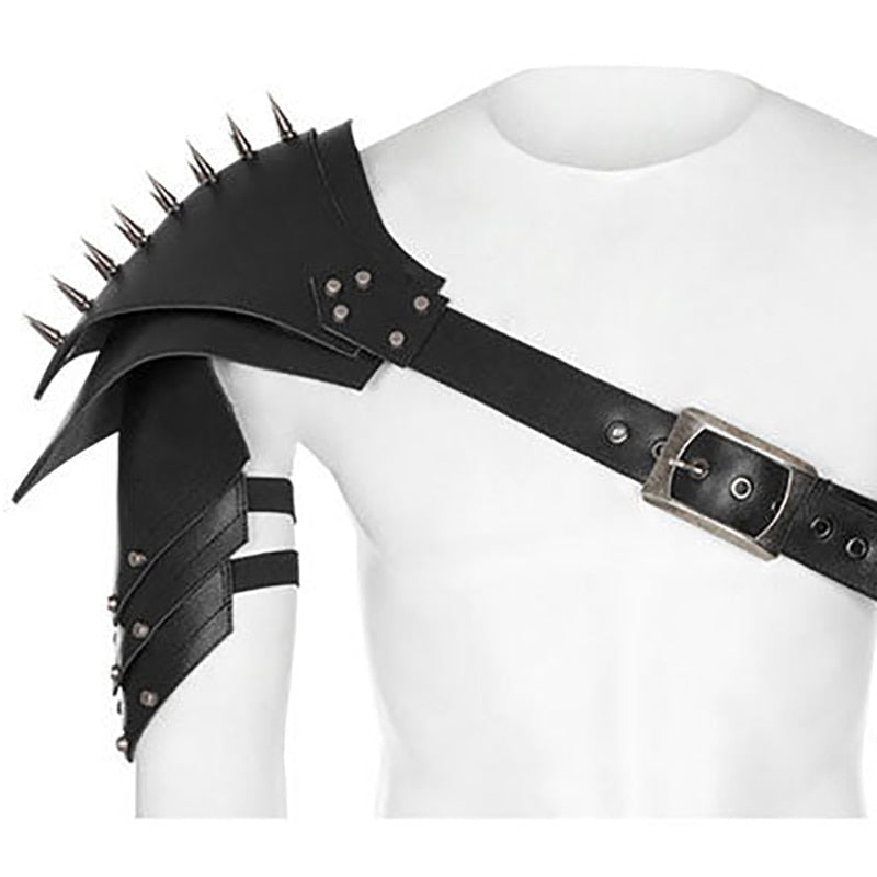 Medieval Spiked Shoulder Armour Leather Costume