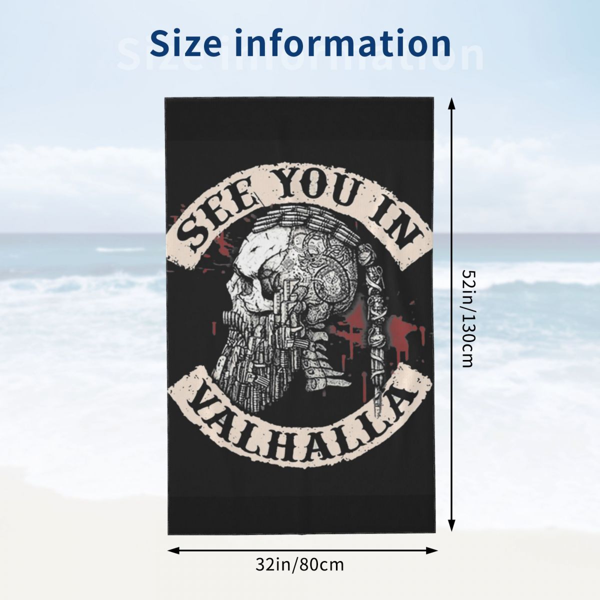 See You In Valhalla - Absorbent Microfiber - Quick Dry / Warrior Sports Towel