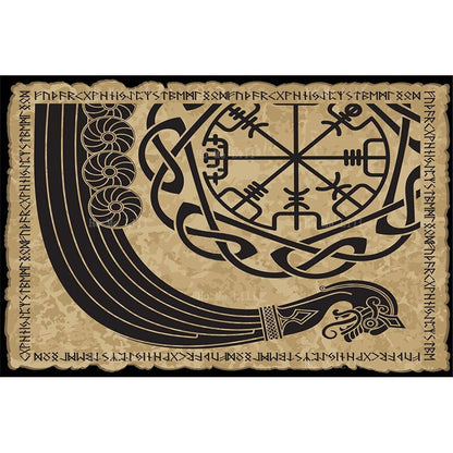 Norse Runes Mythology Quick Drying Towel