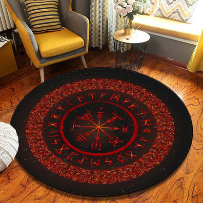 Viking Norse Mythology Print Round Carpet