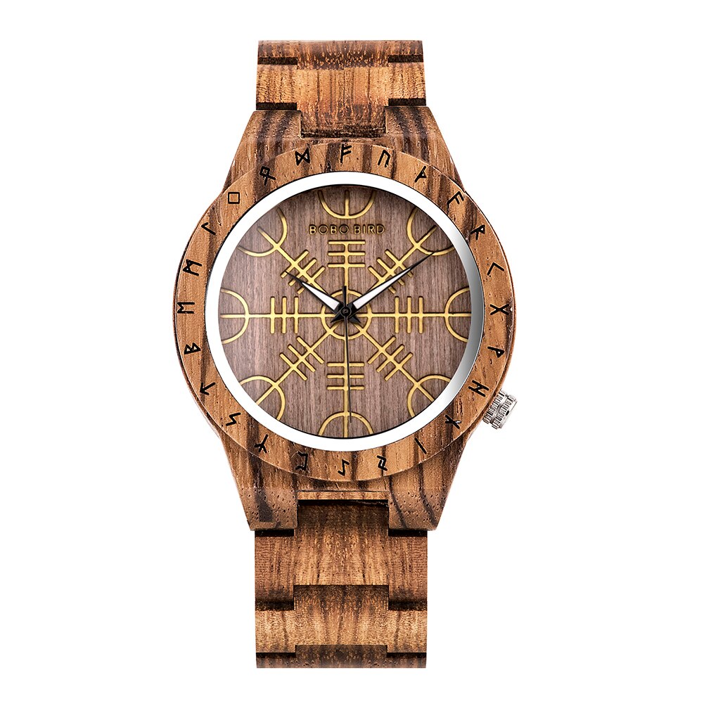 BOBO BIRD Wooden Watch Viking Men Watches