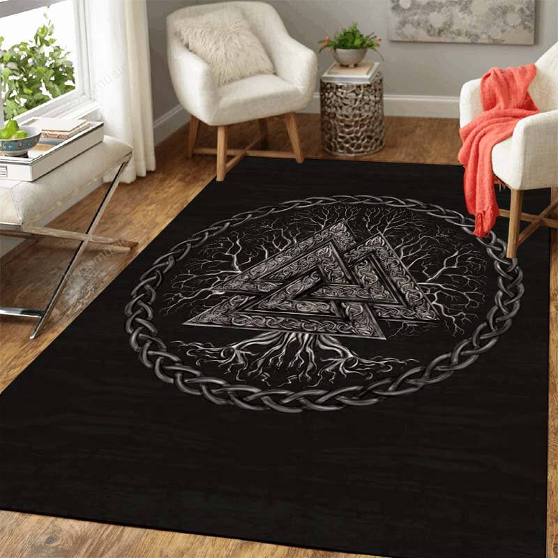 Viking Area Rugs- Vegvisir /Thors Hammer/Ragnarok- Home Decor