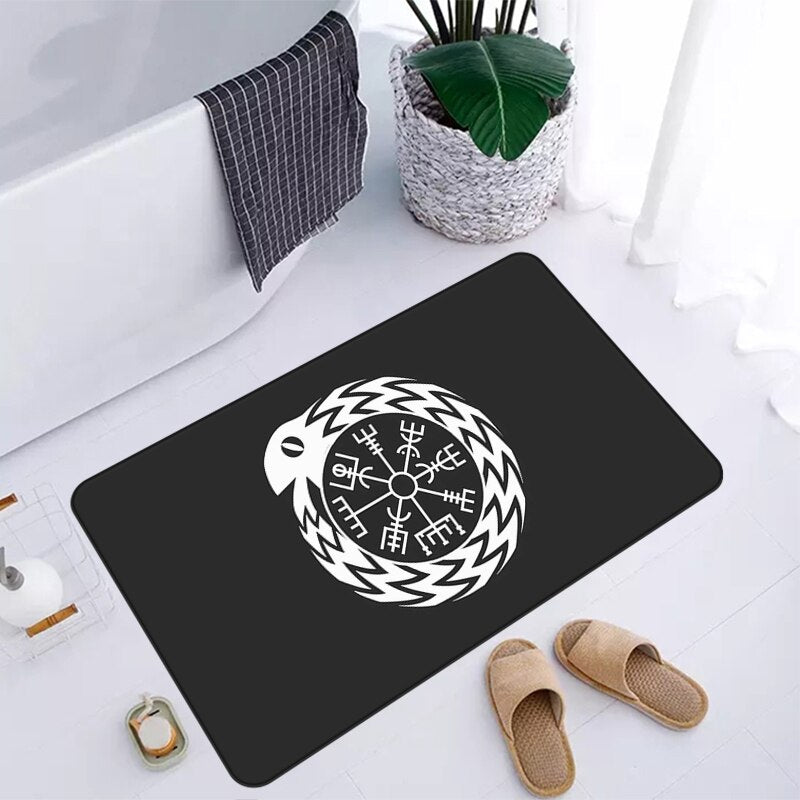 Decorative Floor Mats/ Bath/Doormat- Viking Compass 'Vefvisir' /Protective Shield