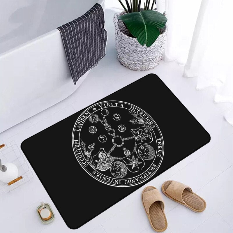 Decorative Floor Mats/ Bath/Doormat- Viking Compass 'Vefvisir' /Protective Shield