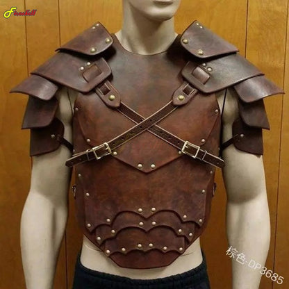 Mens Leather Armour Top/ Costume