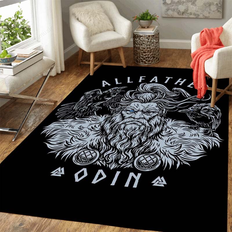 Vegvisir Shield Soft Carpet, Skull Area Rug, 3D Print -Home Decor