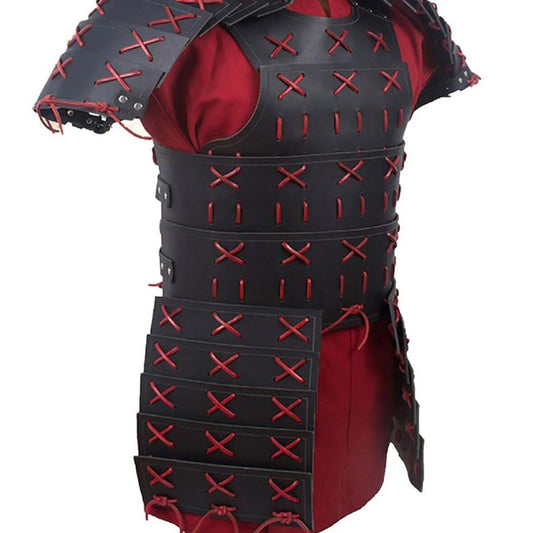 Medieval Men's Leather Chest Body Armour Costume