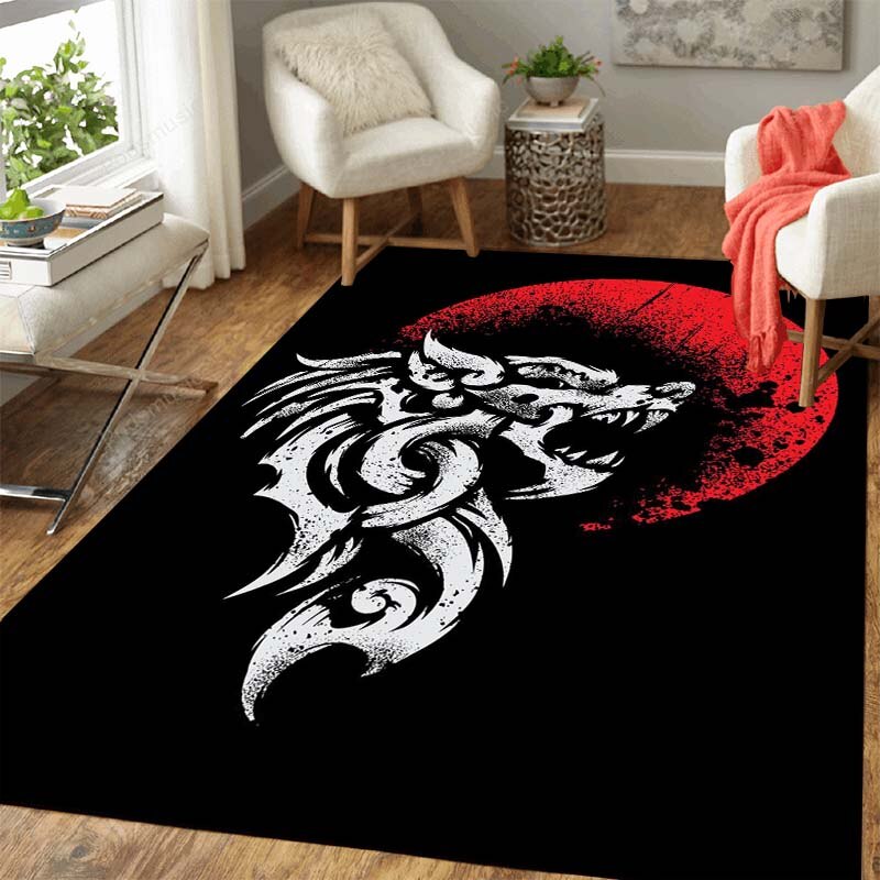 Viking Area Rugs- Vegvisir /Thors Hammer/Ragnarok- Home Decor