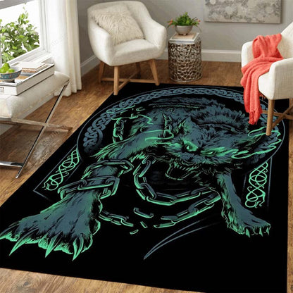 Vegvisir Shield Soft Carpet, Skull Area Rug, 3D Print -Home Decor