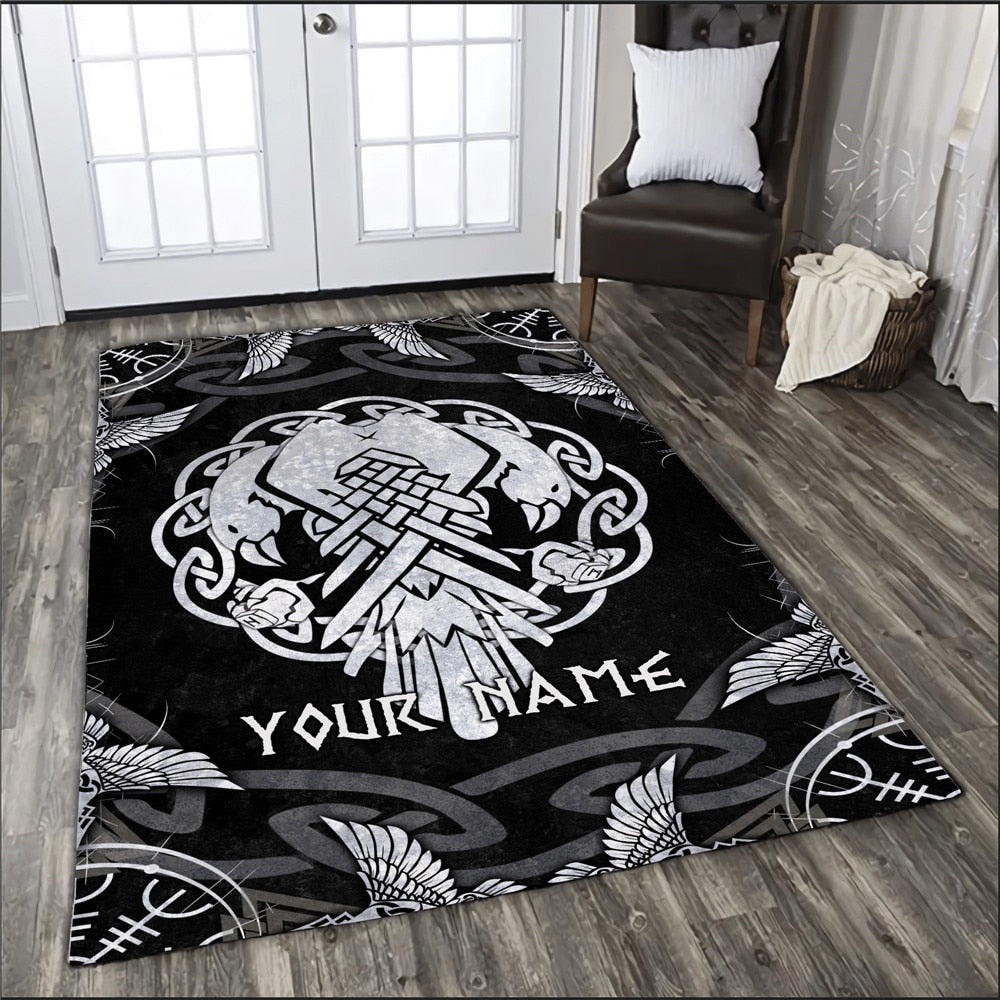 Viking Bird Patterns 3D Printed Rug Carpets