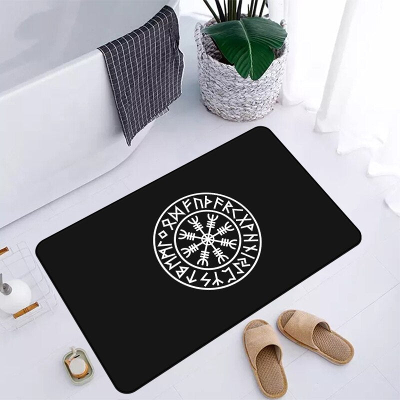 Decorative Floor Mats/ Bath/Doormat- Viking Compass 'Vefvisir' /Protective Shield