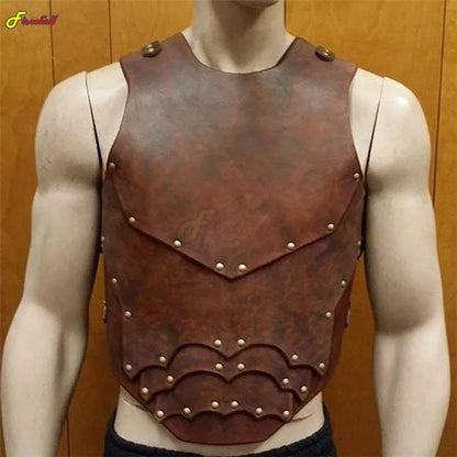 Mens Leather Armour Top/ Costume