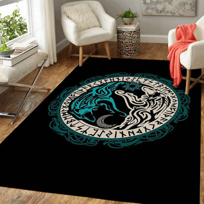 Viking Area Rugs- Vegvisir /Thors Hammer/Ragnarok- Home Decor