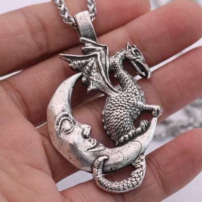 Viking Ancient Dinosaur Viking Necklace Retro Men