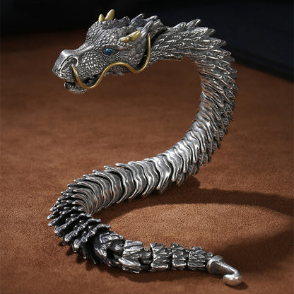 Dragon Head Copper Treated - Stainless Steel Infinity Bracelet