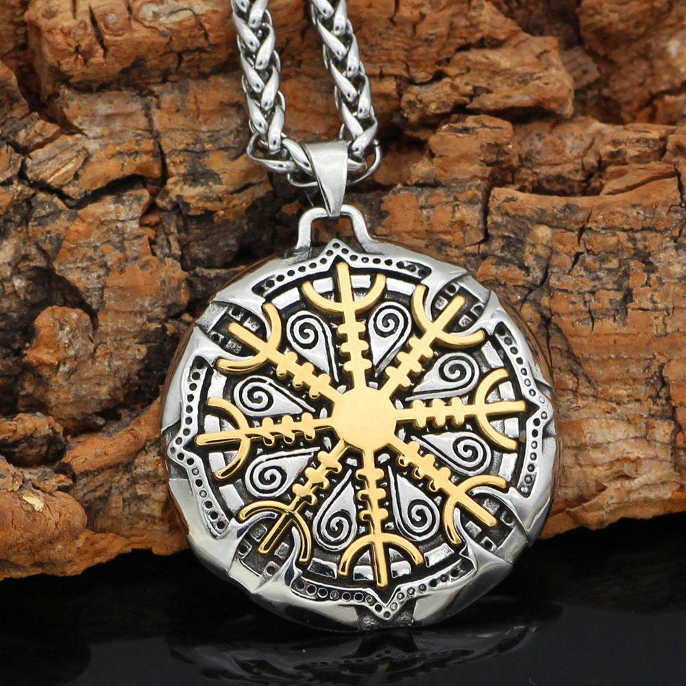 Viking Odin Compass Necklace Meter Magnet