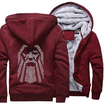 Warm Hoodie Viking Legend Clothing Zipper Coat