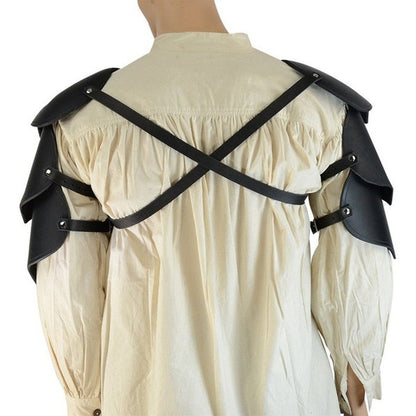 Leather Studded Shoulder Pads Men's Armor